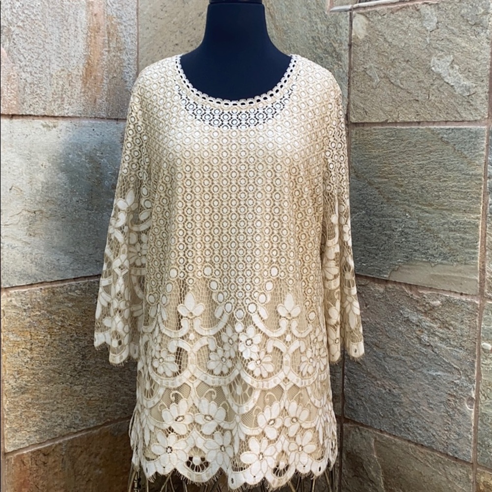 Isaac Mizrahi Live! Lace Blouse